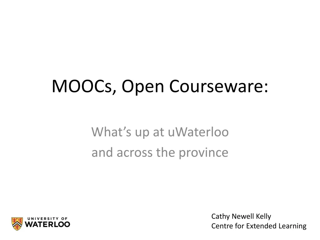 moocs open courseware n.w