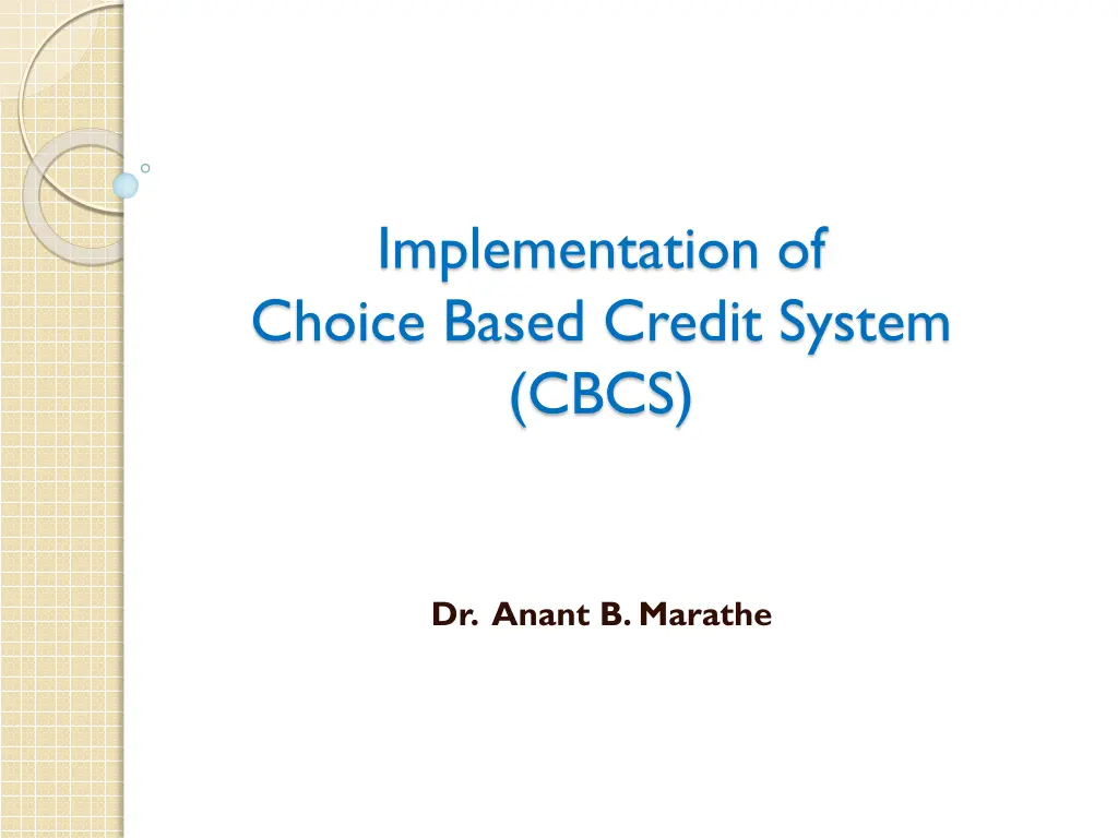 implementation of choice based credit system cbcs n.w