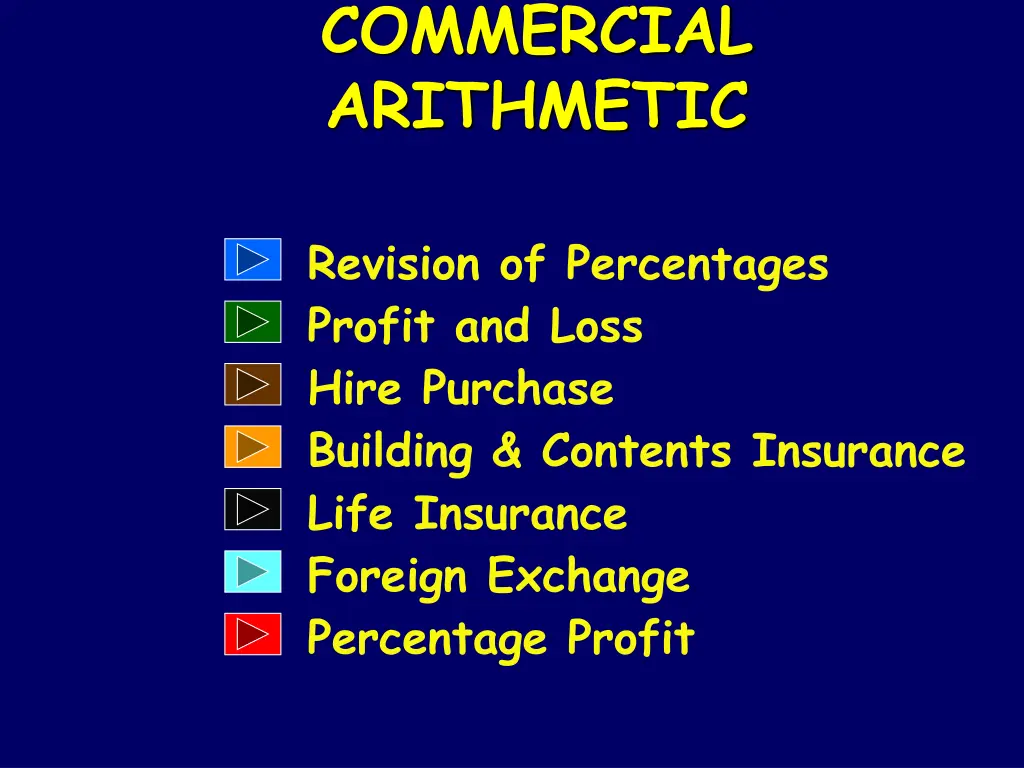 commercial arithmetic n.w