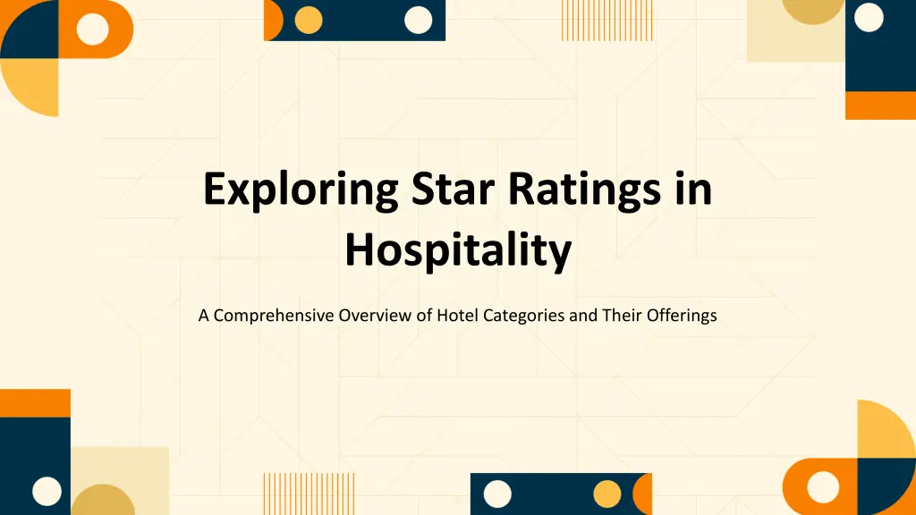 exploring star ratings in hospitality n.w