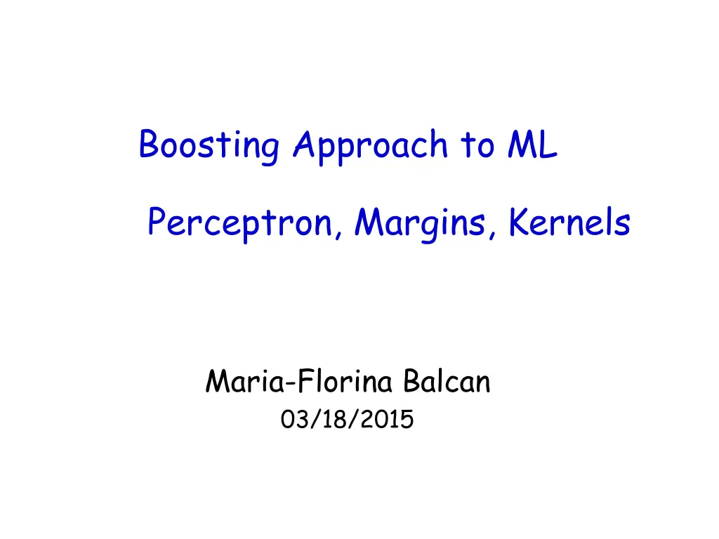 boosting approach to ml n.w