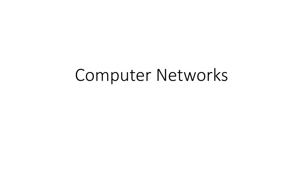 computer networks n.w
