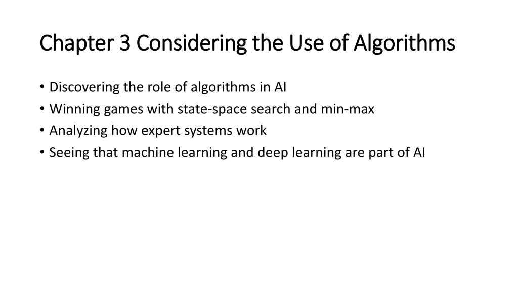 chapter 3 considering the use of algorithms n.w