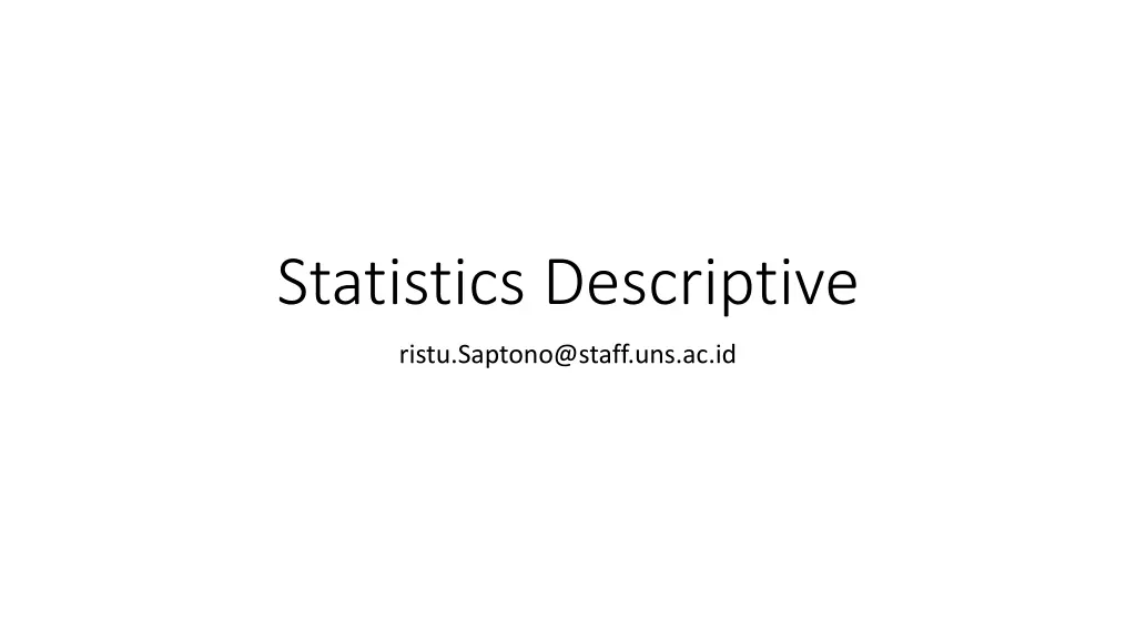 statistics descriptive n.w