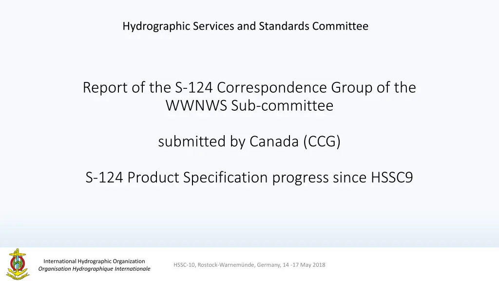hydrographic services and standards committee n.w