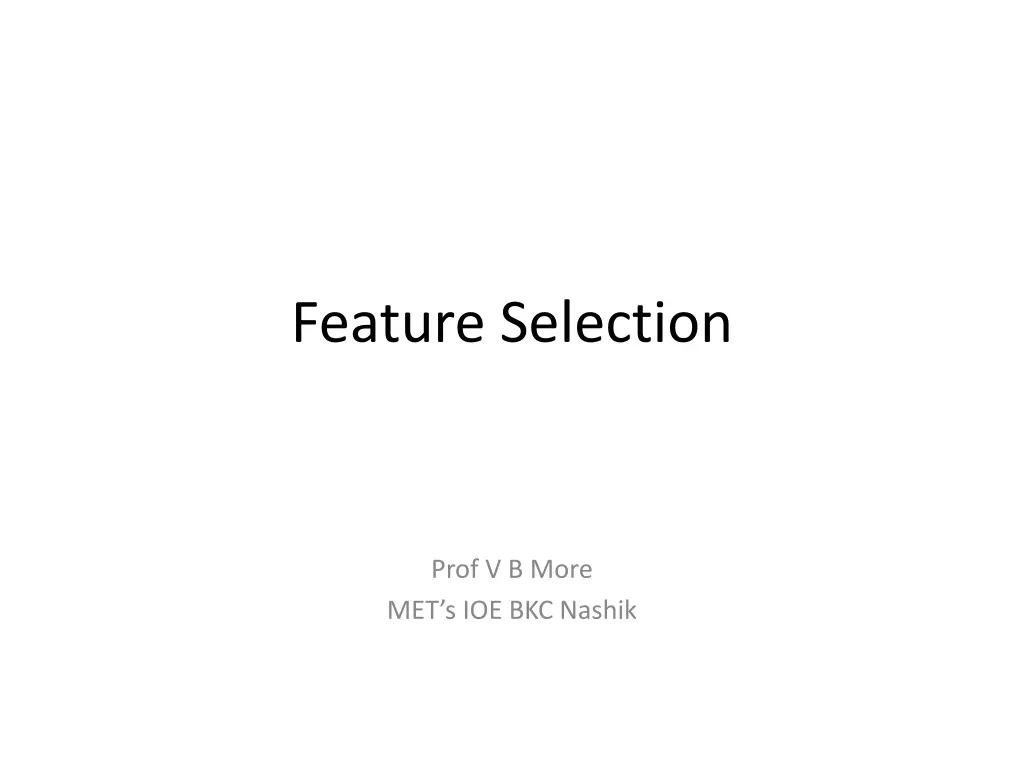 feature selection n.w