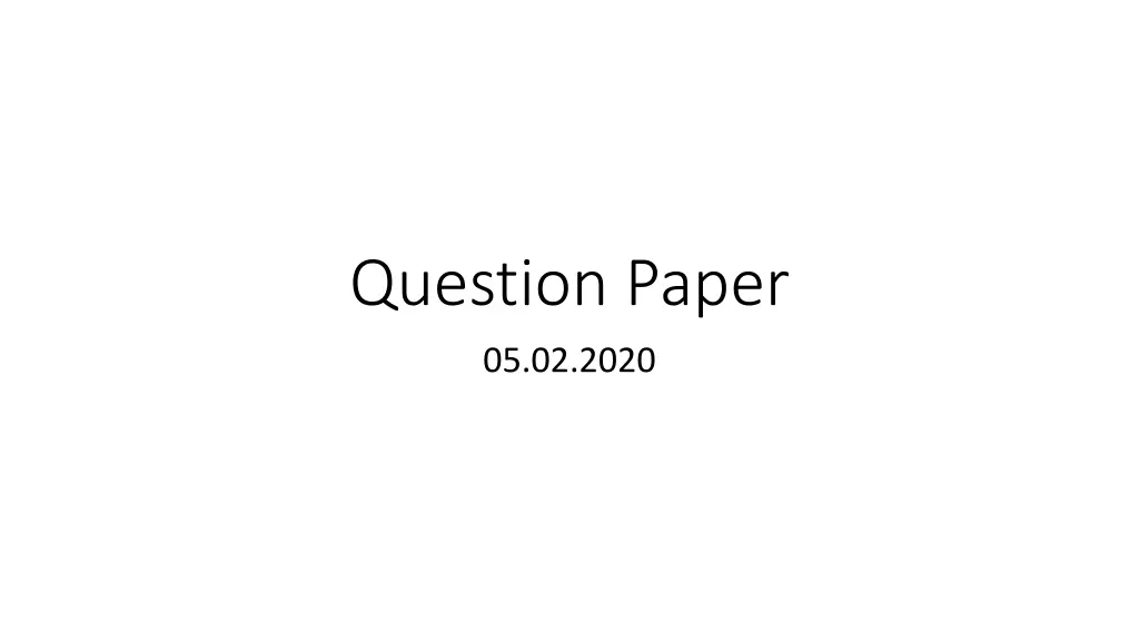 question paper n.w