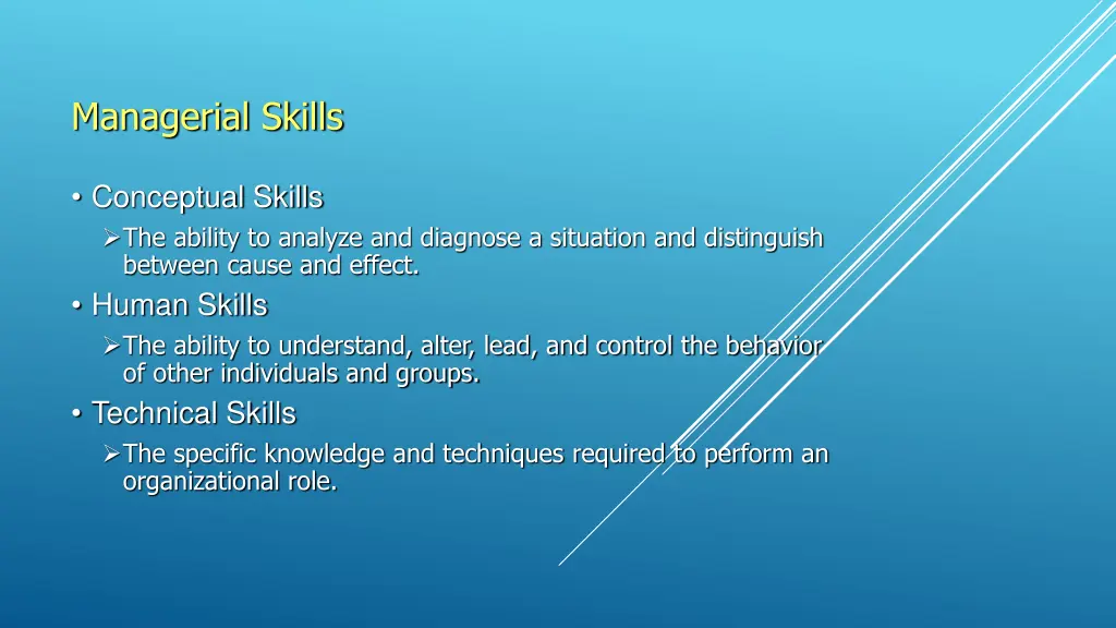 managerial skills n.w