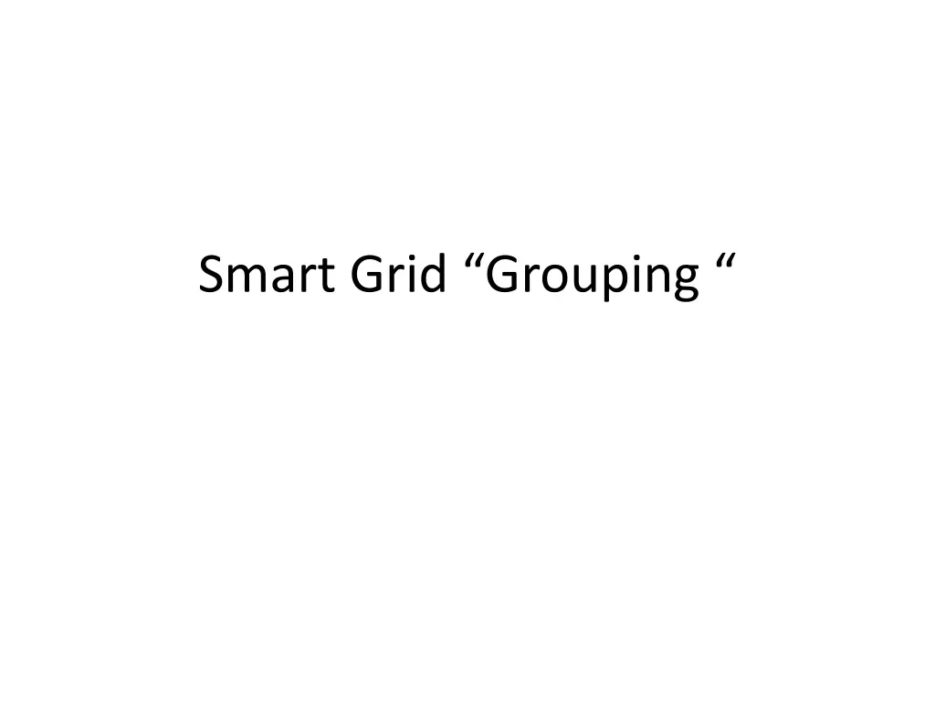 smart grid grouping n.w