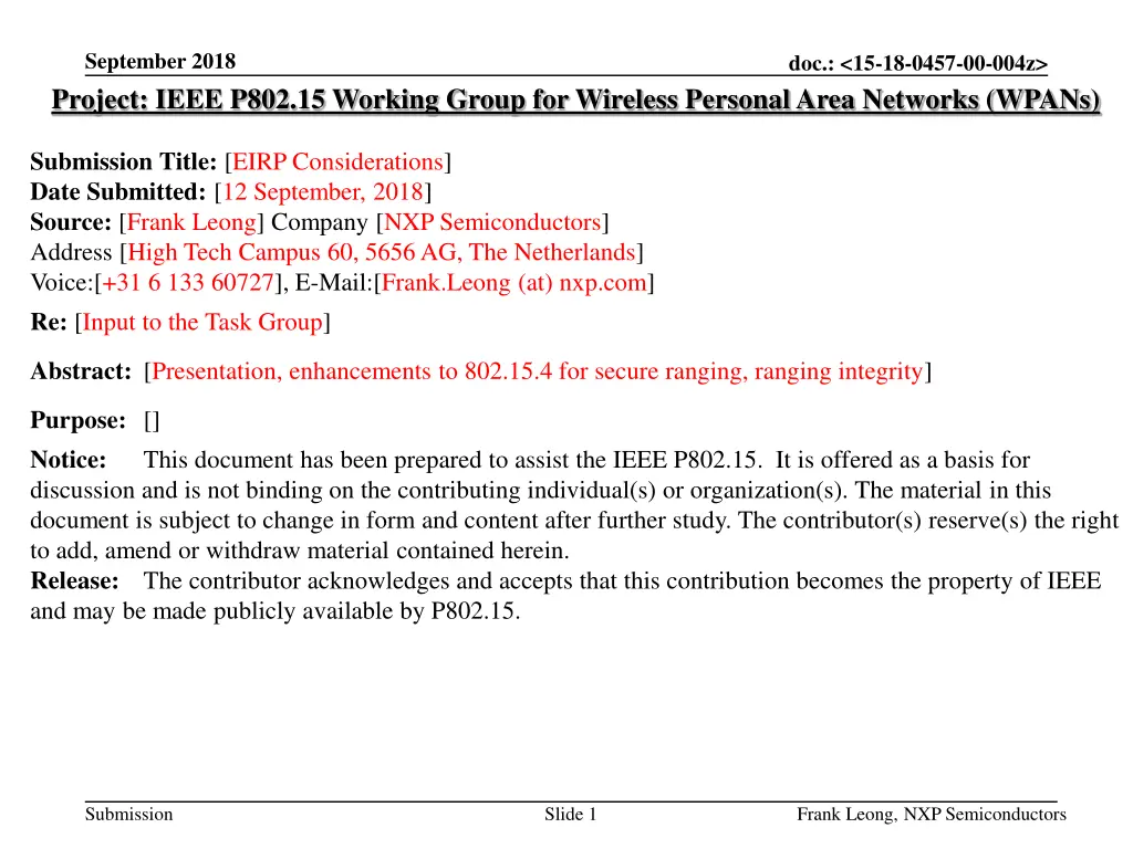 september 2018 project ieee p802 15 working group n.w