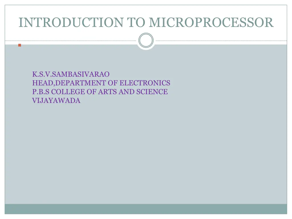 introduction to microprocessor n.w