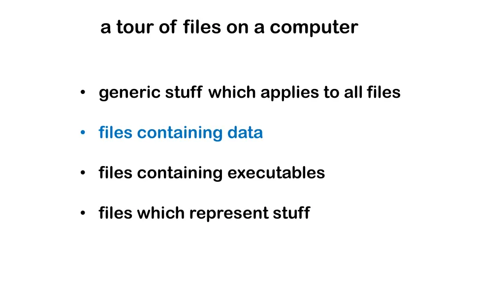 a tour of files on a computer n.w