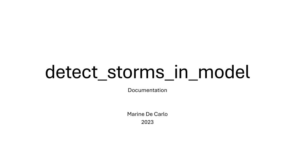 detect storms in model documentation n.w