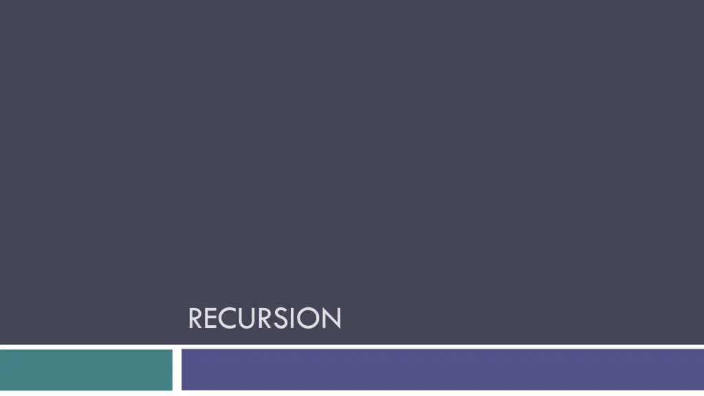 recursion n.w
