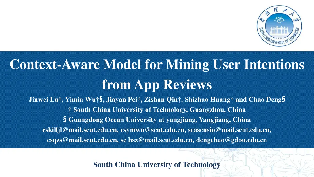 context aware model for mining user intentions n.w