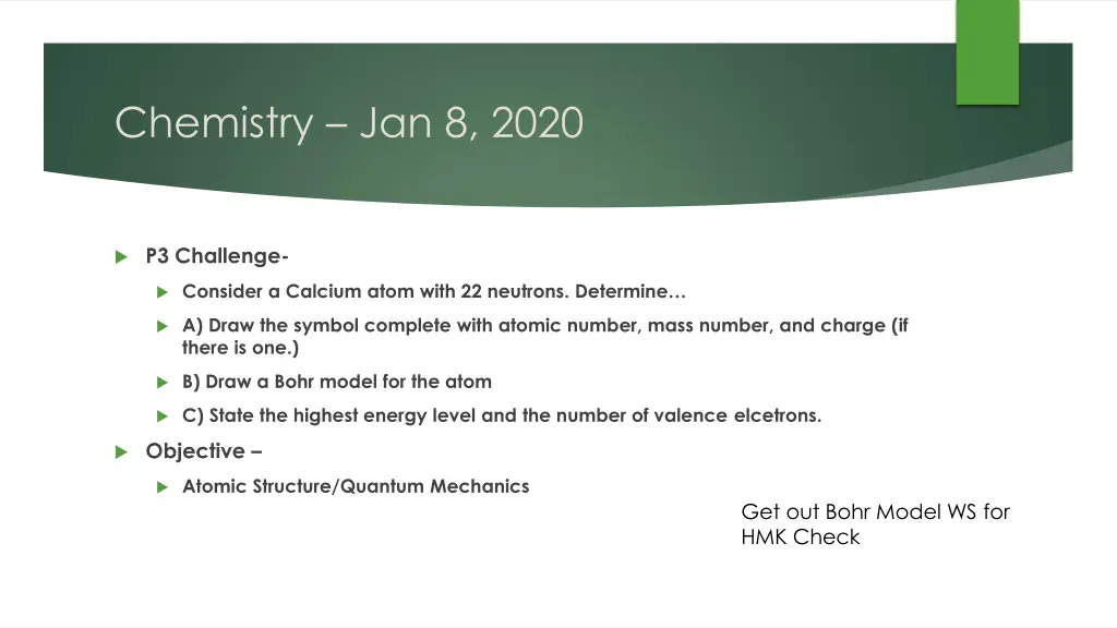 chemistry jan 8 2020 n.w