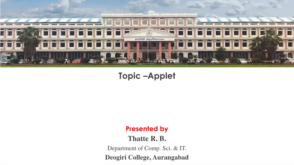 topic applet n.w