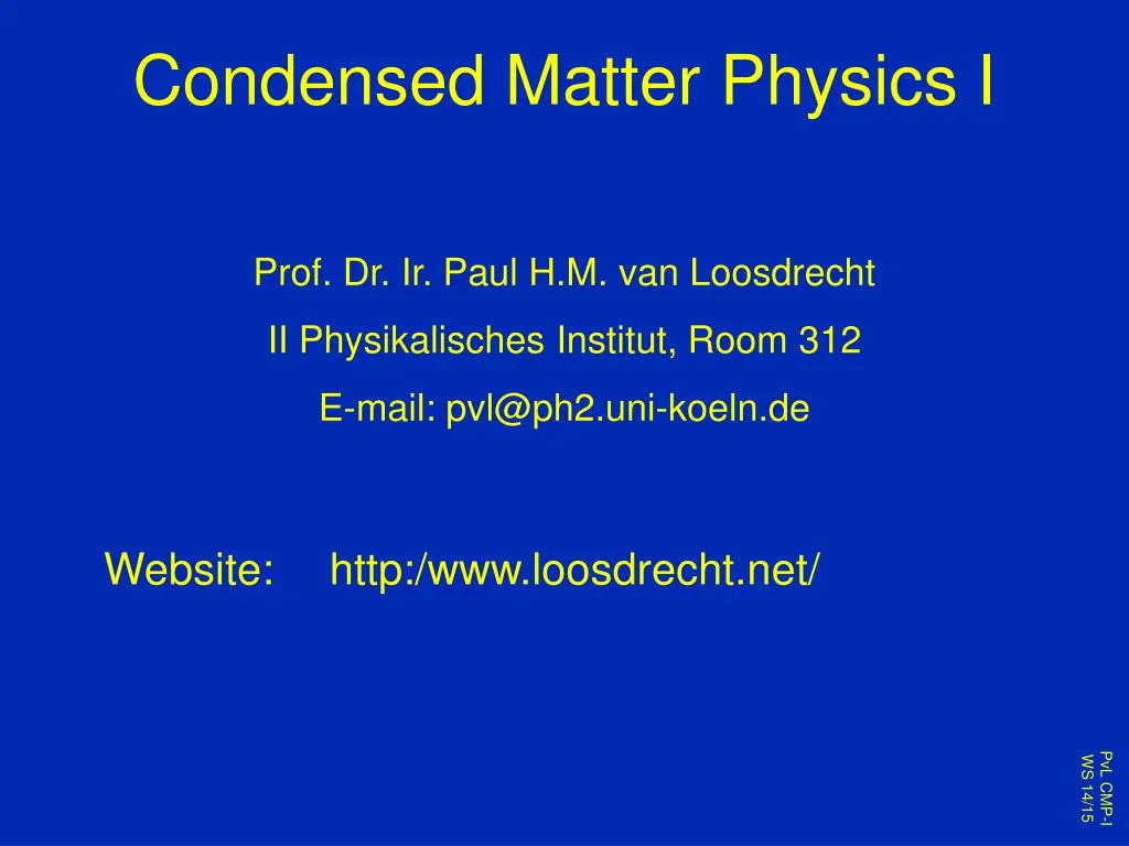 condensed matter physics i n.w