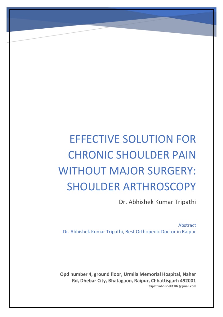 effective solution for chronic shoulder pain n.w