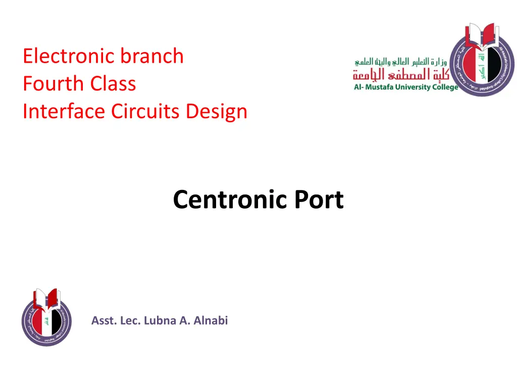 electronic branch fourth class interface circuits n.w