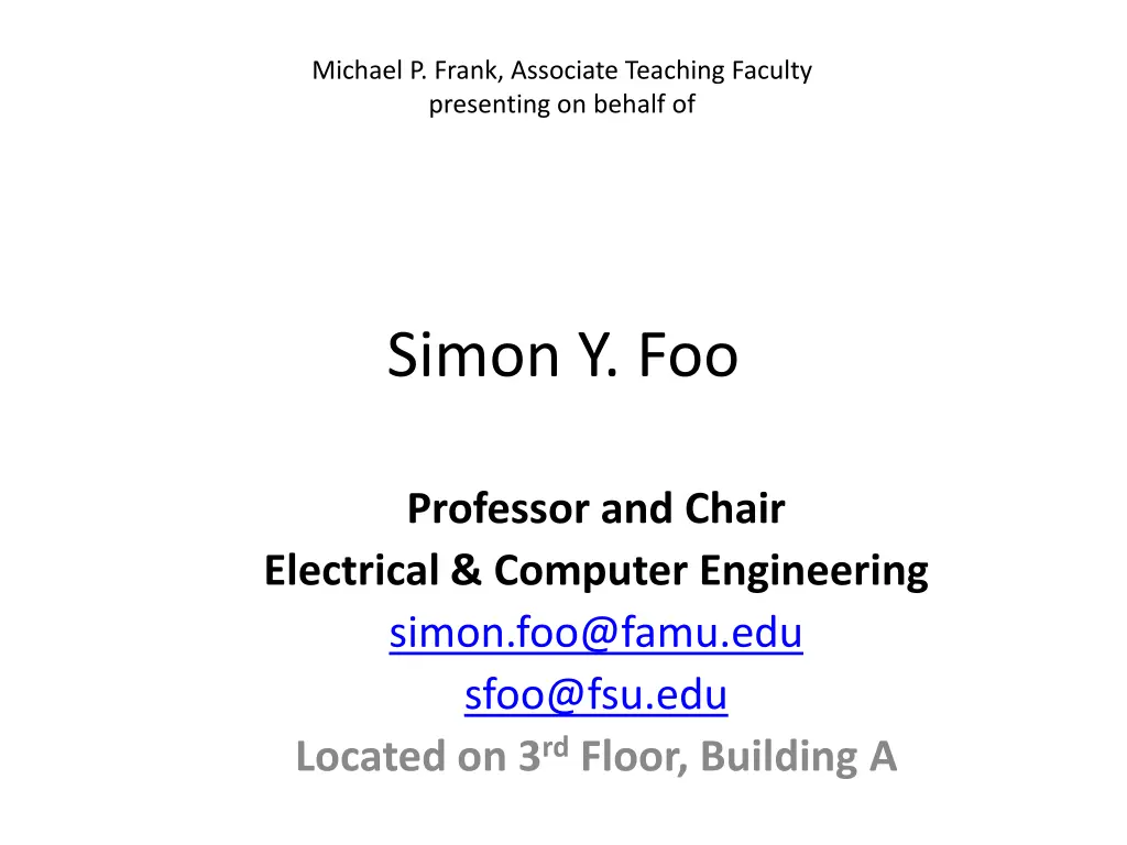 michael p frank associate teaching faculty n.w