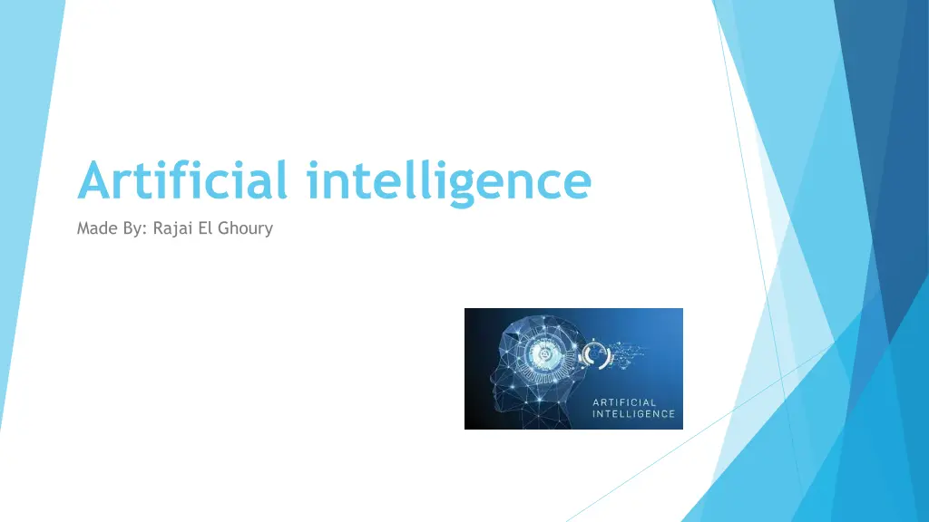 artificial intelligence made by rajai el ghoury n.w