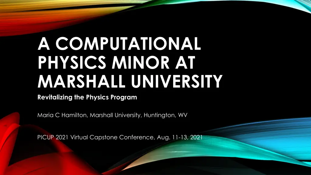 a computational physics minor at marshall n.w