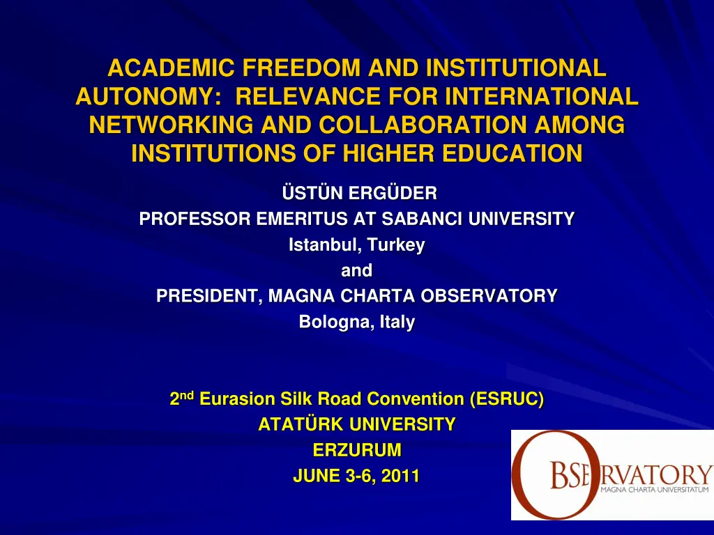 academic freedom and institutional autonomy n.w