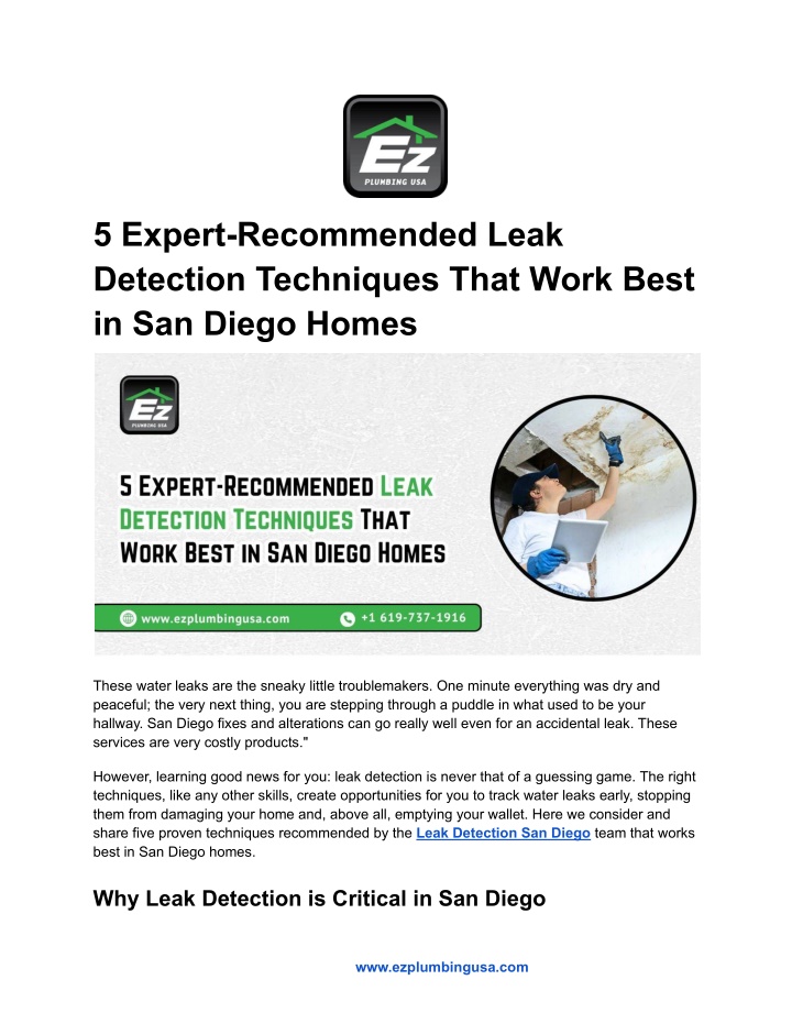 5 expert recommended leak detection techniques n.w