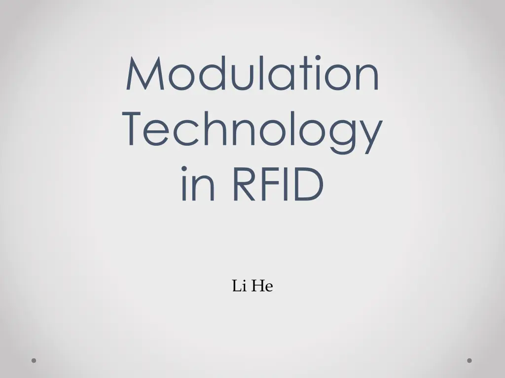 modulation technology in rfid n.w