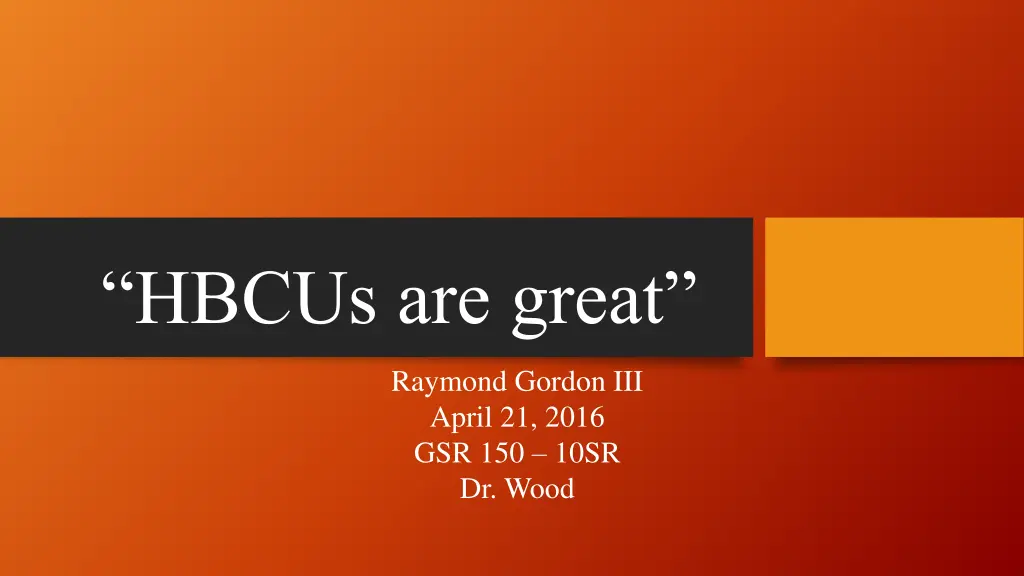 hbcus are great n.w