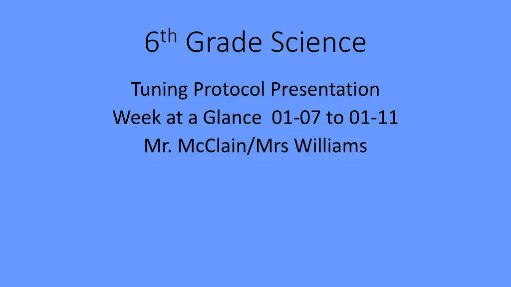 6 th grade science n.w