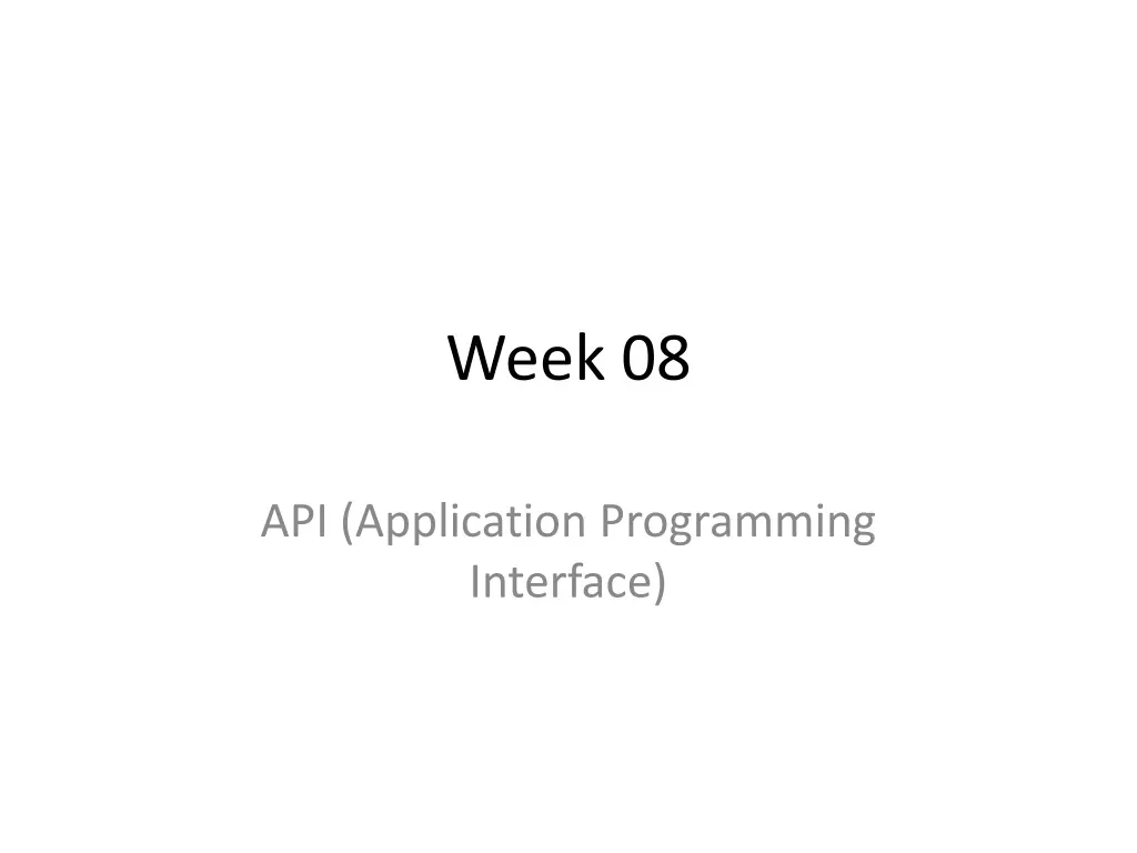 week 08 n.w