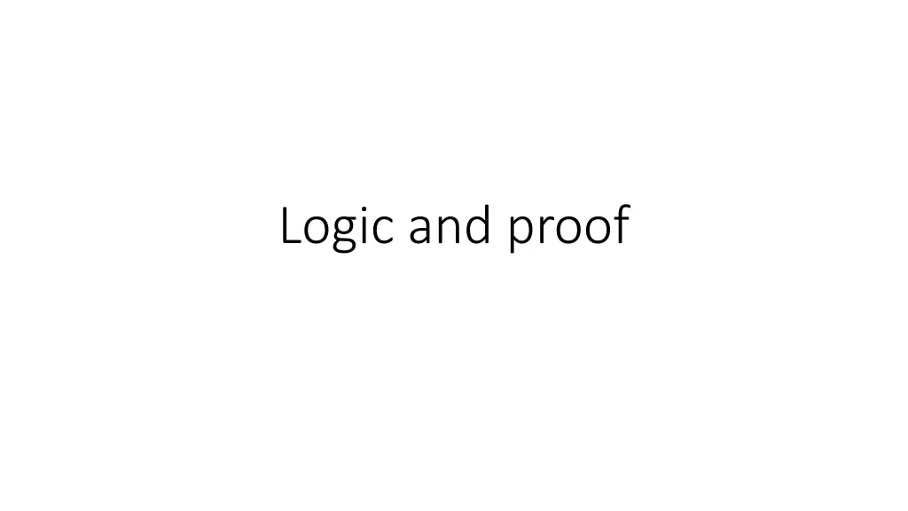 logic and proof n.w