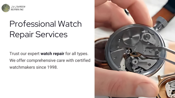 professional watch repair services n.w
