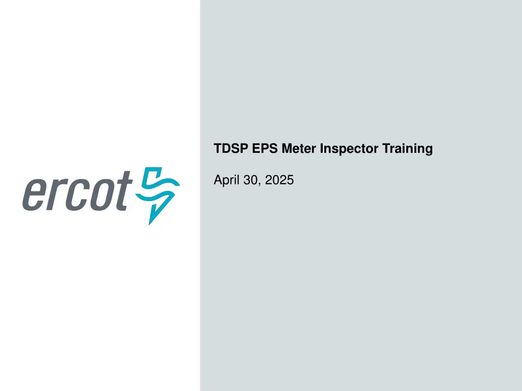 tdsp eps meter inspector training n.w