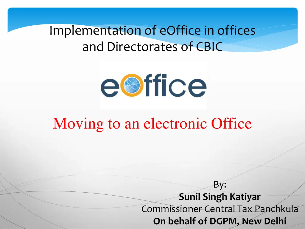 implementation of eoffice in offices n.w