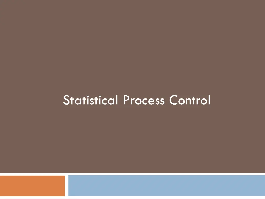 statistical process control n.w