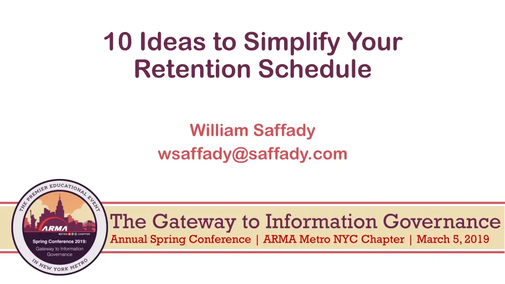 10 ideas to simplify your retention schedule n.w