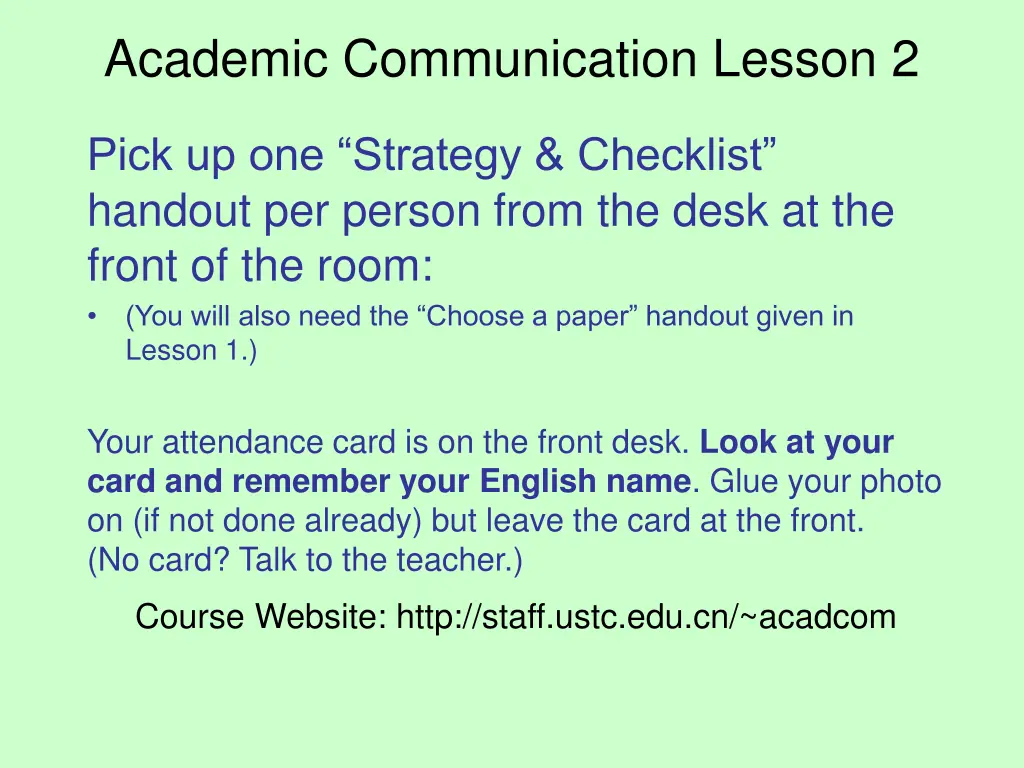 academic communication lesson 2 n.w