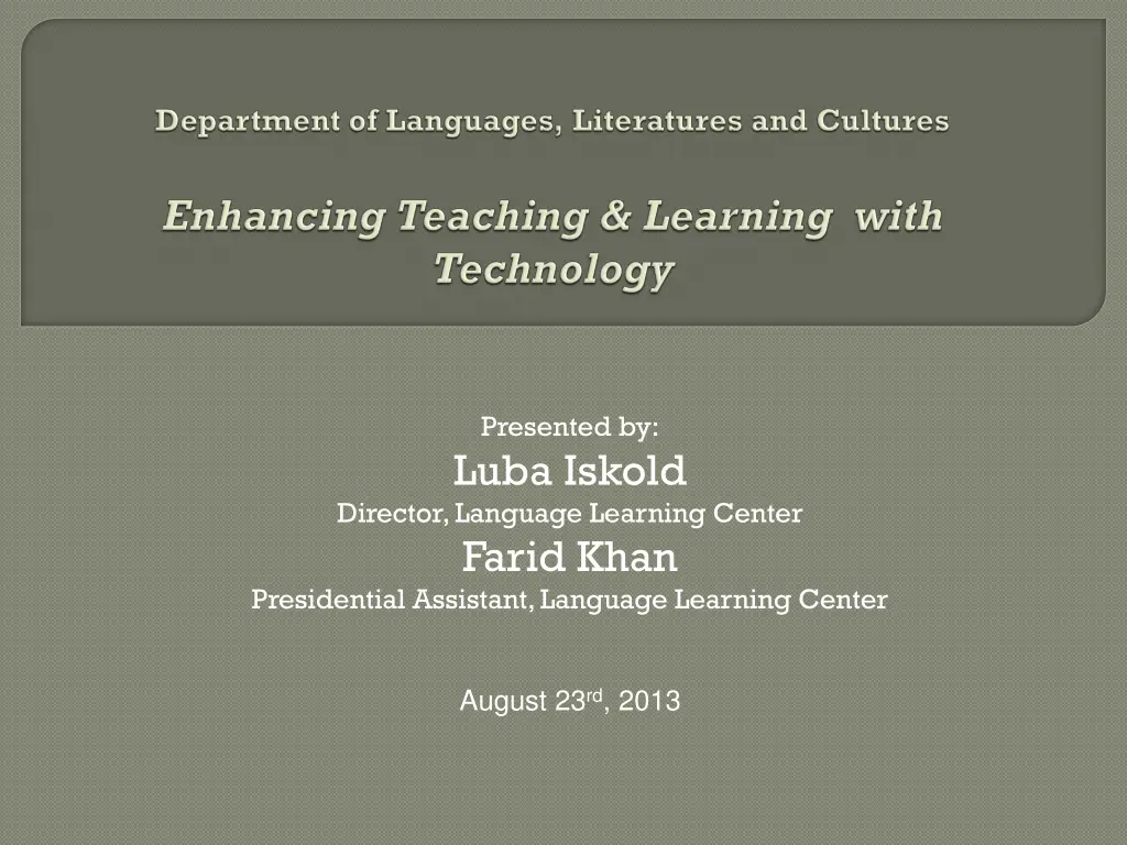 presented by luba iskold n.w