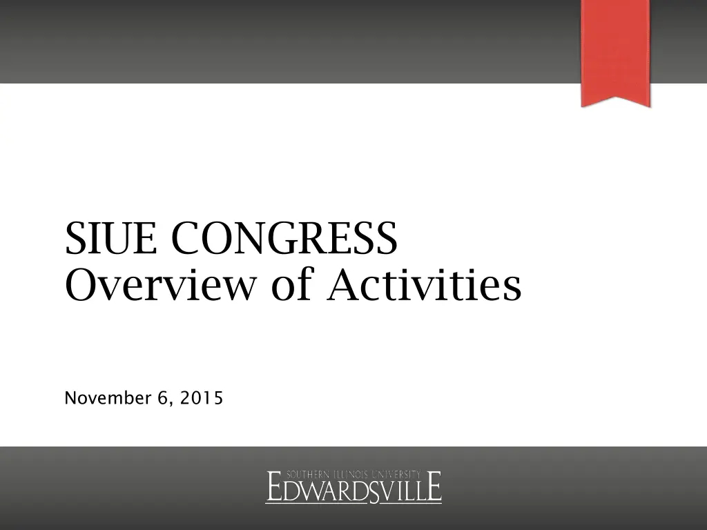 siue congress overview of activities n.w