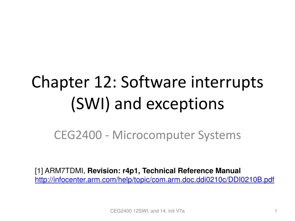chapter 12 software interrupts swi and exceptions n.w