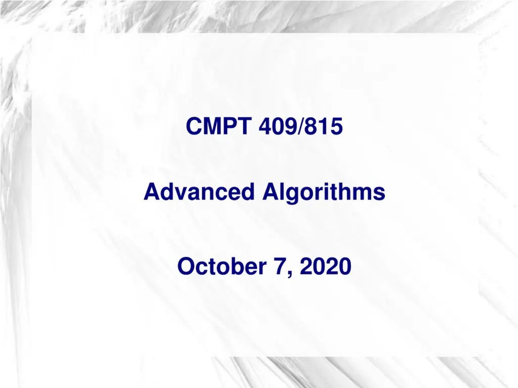 cmpt 409 815 n.w
