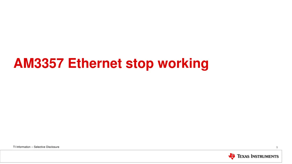 am3357 ethernet stop working n.w