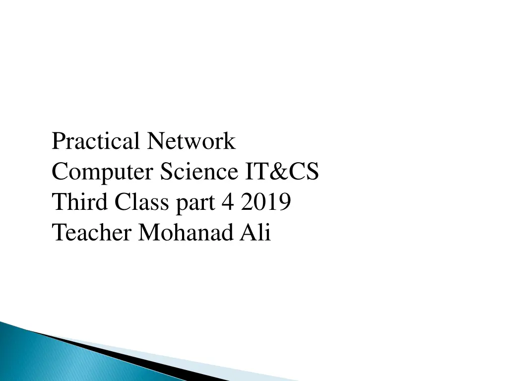 practical network computer science it cs third n.w
