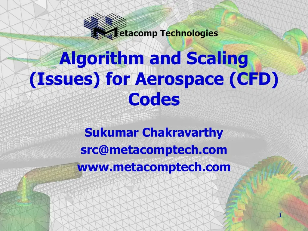 algorithm and scaling issues for aerospace n.w