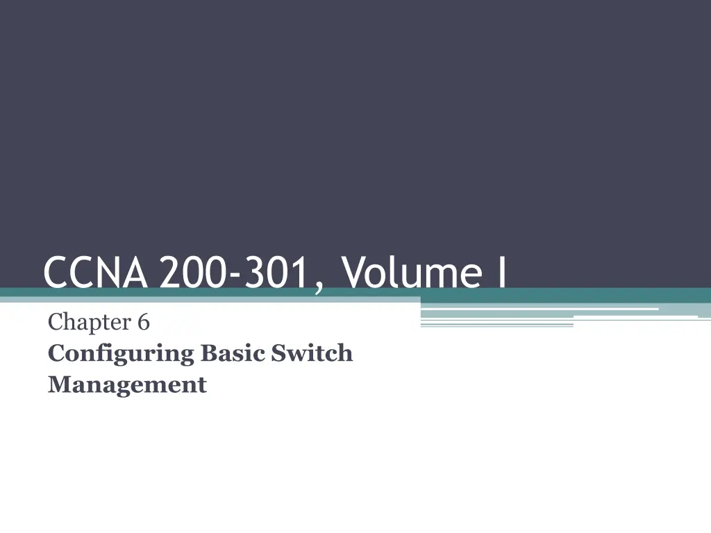 ccna 200 301 volume i chapter 6 configuring basic n.w