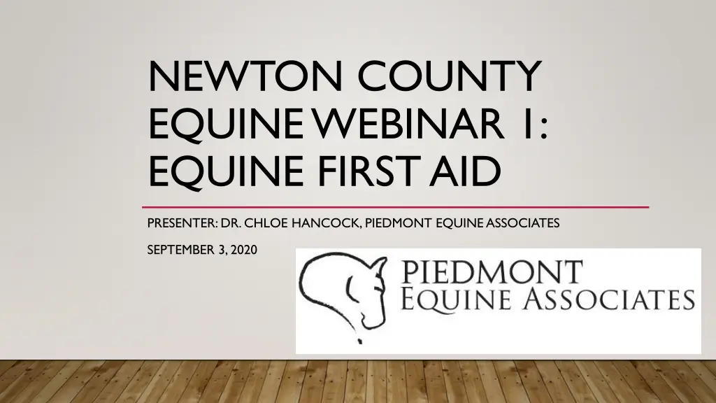 newton county equine webinar 1 equine first aid n.w