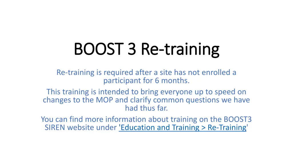 boost 3 re boost 3 re training n.w